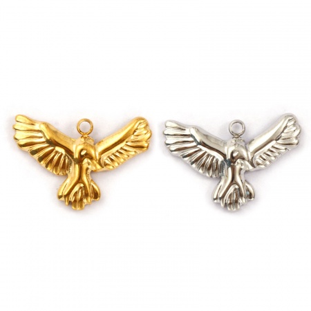 2 Unidades Recubrimiento al Vacío PVD Ecológico 304 Acero Inoxidable Colgantes Multicolor Águila 20mm x 13.5mm 2 Unidades Recubrimiento al Vacío PVD Ecológico 304 Acero Inoxidable Colgantes Multicolor Águila 20mm x 13.5mm