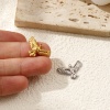 Picture of Eco-friendly PVD Vacuum Plating 304 Stainless Steel Charms Multicolor Eagle Animal 20mm x 13.5mm