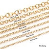 Picture of Eco-friendly PVD Vacuum Plating 304 Stainless Steel Open Rolo Chain For Handmade DIY Jewelry Making Findings 18K Real Gold Plated