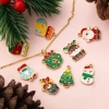 Bild von Umweltfreundliche PVD-Vakuumbeschichtung 304 Edelstahl Weihnachten Charms 18K Echtgold plattiert Emaille