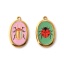 Immagine di 2 PCs Eco-friendly PVD Vacuum Plating 304 Stainless Steel Insect Charms 18K Real Gold Plated Multicolor Oval Printed 28mm x 17.5mm