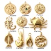 Bild von Umweltfreundliche PVD-Vakuumbeschichtung 304 Edelstahl Ozean Schmuck Charms 18K Echtgold plattiert