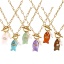 Imagen de 18K Real Gold Plated Paperclip Link Chain Fish Animal Pendant Charm Necklace, 304 Stainless Steel & Gemstone 45cm(17.7"), For Women, Clear Rhinestone Ocean Jewelry Stylish Gift, Eco-friendly PVD Vacuum Plating, 1 Piece