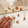 Bild von Umweltfreundliche PVD-Vakuumbeschichtung 304 Edelstahl & Zirkon Weihnachten Charms 18K Echtgold plattiert