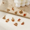 Bild von Umweltfreundliche PVD-Vakuumbeschichtung 304 Edelstahl & Zirkon Weihnachten Charms 18K Echtgold plattiert