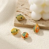 Bild von Messing und Strass Charms 18K Vergoldet Bunt Emaille Osterei 3D 24mm x 13mm