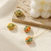 Bild von Messing und Strass Charms 18K Vergoldet Bunt Emaille Osterei 3D 24mm x 13mm