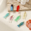 Bild von Umweltfreundliche PVD-Vakuumbeschichtung 304 Edelstahl & Harz Ozean Schmuck Anhänger 18K Echtgold plattiert Fisch 3D 3.5cm x 1cm