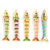 Picture of Brass Ocean Jewelry Pendants 18K Gold Plated Enamel Fish Animal 3D Movable Black Cubic Zirconia 4.4cm x 1.1cm