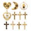 Picture of Eco-friendly PVD Vacuum Plating 304 Stainless Steel Charms 18K Real Gold Plated
