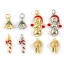 Eco-friendly Brass Christmas Charms Real Gold Plated Enamel の画像