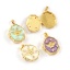 Immagine di Brass Religious Picture Photo Locket Frame Pendants 18K Gold Plated Enamel Irregular Angel Can Open Clear Cubic Zirconia 27mm x 18mm