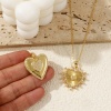 Bild von Umweltfreundlich Messing Valentinstag Charms 18K Echtgold plattiert Herz Micro Pave Klar Kubischer Zirkon