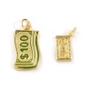 Bild von Umweltfreundlich Messing Charms 18K Echtgold plattiert US-Dollar