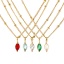Visualizza i dettagli per 18K Vero Oro Placcato Catena del Barbazzale Olive Collana con Ciondolo, 304 Acciaio Inossidabile & Zircone Cubico 45cm + 5cm, Per Donne, Pietre Nascita Elegante Regalo, Placcatura Sottovuoto PVD Ecologica, 1 Pz Immagine di 18K Vero Oro Placcato Catena del Barbazzale Olive Collana con Ciondolo, 304 Acciaio Inossidabile & Zircone Cubico 45cm + 5cm, Per Donne, Pietre Nascita Elegante Regalo, Placcatura Sottovuoto PVD Ecologica, 1 Pz