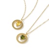 Picture of 18K Real Gold Plated Link Cable Chain Heart Pendant Charm Necklace, 304 Stainless Steel & Cubic Zirconia 45cm(17.7") + 5cm(2"), For Women, Hollow, Valentine's Day Dainty Gift, Eco-friendly PVD Vacuum Plating