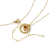 Picture of 18K Real Gold Plated Link Cable Chain Heart Pendant Charm Necklace, 304 Stainless Steel & Cubic Zirconia 45cm(17.7") + 5cm(2"), For Women, Hollow, Valentine's Day Dainty Gift, Eco-friendly PVD Vacuum Plating
