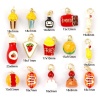 Picture of 1 Piece Eco-friendly Brass Charms 18K Real Gold Plated Enamel 3D