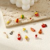 Picture of 1 Piece Eco-friendly Brass Charms 18K Real Gold Plated Enamel 3D
