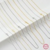 1 本 エコフレンドリー スターリングシルバー デザインチェーン ネックレス 多色 45cm 長さ、 の画像