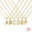 Bild von 1 Piece Sterling Silver Capital Alphabet Initial Letter Name Pendant Charm Necklace 18K Gold Plated Message " A-Z " Clear Cubic Zirconia 45cm(17.7") long