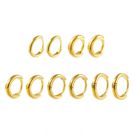 Sterling Silber Exquisit Hoop Ohrringe Vergoldet Drahtstärke: 0.8mm(20 Gauge)