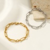 Picture of Eco-friendly Dainty Exquisite Multicolor 304 Stainless Steel Handmade Link Chain Bracelets For Women Gift 19cm(7.5") long