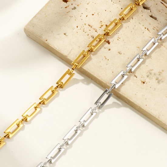 Bild von Umweltfreundlich Elegant Exquisit Bunt 304 Edelstahl Handgefertigte Gliederkette Armband Für Frauen Geschenk 20cm lang