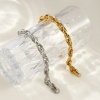 Immagine di 1 Piece Eco-friendly Dainty Exquisite Multicolor 304 Stainless Steel Handmade Link Chain Bracelets For Women Gift 20cm(7.9") long