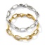 1 Piece Eco-friendly Dainty Exquisite Multicolor 304 Stainless Steel Handmade Link Chain Bracelets For Women Gift 19.5cm(7 5/8") long の画像