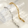 Immagine di 1 Piece Eco-friendly Dainty Exquisite Multicolor 304 Stainless Steel Handmade Link Chain Bracelets For Women Gift 19.5cm(7 5/8") long