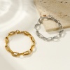 Immagine di 1 Piece Eco-friendly Dainty Exquisite Multicolor 304 Stainless Steel Handmade Link Chain Bracelets For Women Gift 19.5cm(7 5/8") long