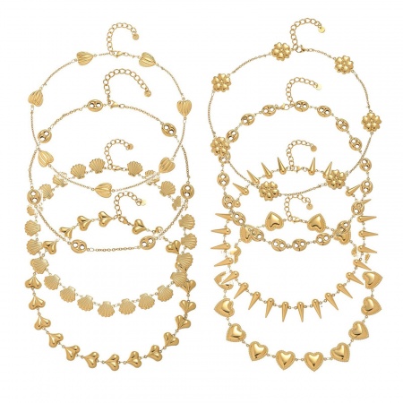 1 Piece 18K Real Gold Plated Necklace, 304 Stainless Steel 40cm(15.7") + 5cm(2"), For Women, Stylish Exquisite Gift, Vacuum Plating