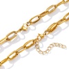 Picture of 18K Real Gold Plated Handmade Link Chain Necklace, 304 Stainless Steel 40cm(15.7") + 5cm(2"), For Women, Simple & Casual Exquisite Gift, Eco-friendly PVD Vacuum Plating