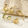 Изображение 1 Pair Eco-friendly Stylish Exquisite 18K Real Gold Plated Brass Hoop Earrings For Women Gift