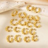 Picture of Wholesale Exquisite Stylish Hoop Earrings, C Shaped Multicolor 304 Stainless Steel, Women's Eco-friendly Gift Jewelry Supply