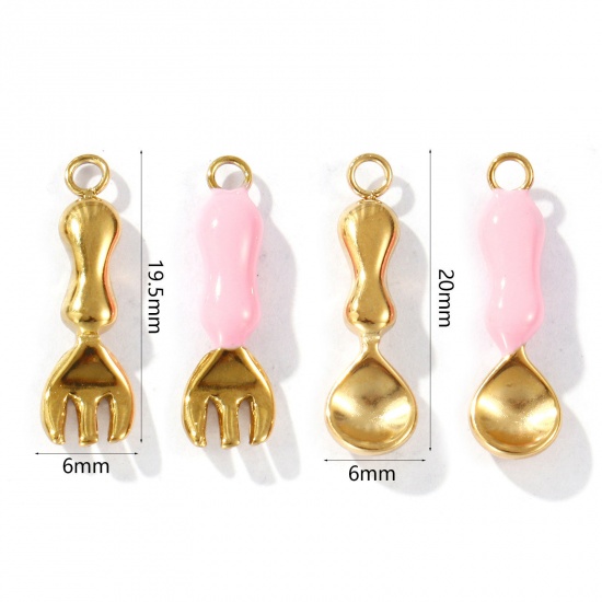 Picture of 1 Piece Eco-friendly PVD Vacuum Plating Waterproof Anti-Tarnish Hypoallergenic 304 Stainless Steel Charms 18K Real Gold Plated 3D