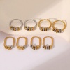 Изображение 1 Pair Vacuum Plating Dainty Stylish Multicolor 304 Stainless Steel Hoop Earrings For Women Gift