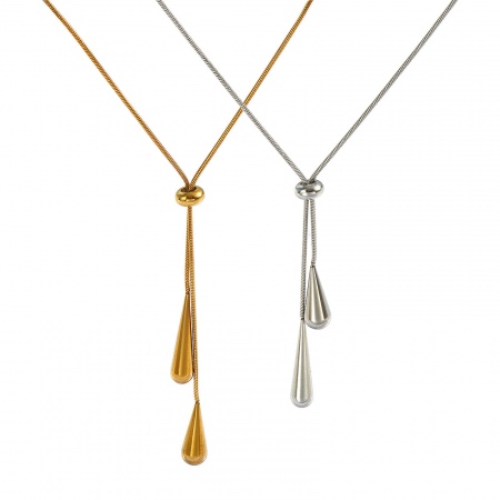 Immagine di Slider Regolabile Collana Lunga Adatto Maglia All'Ingrosso, Multicolore 304 Acciaio Inossidabile Catena di Serpente, Unisex Ecologico Squisito Elegante Regalo Gioielli Per Rivenditore, 1 Pz