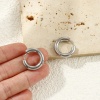 Picture of Wholesale Exquisite Minimalist Huggie Hoop Earrings, Round Multicolor 304 Stainless Steel, Unisex Eco-friendly Gift Jewelry Supply, 20mm Dia.