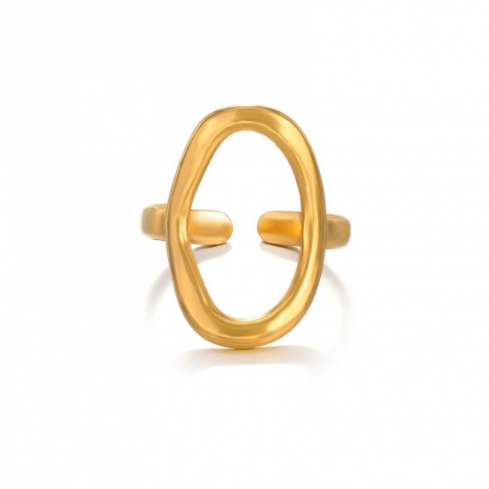 Изображение 1 Piece Stylish Exquisite 304 Stainless Steel Open Rings For Women Gift 16.9mm(US Size 6.5)