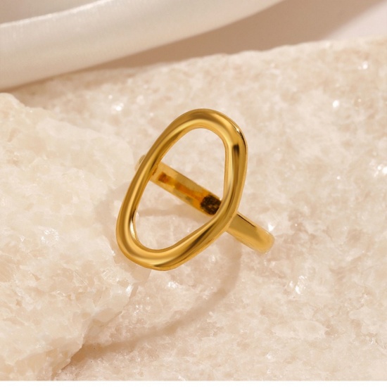 Изображение 1 Piece Stylish Exquisite 304 Stainless Steel Open Rings For Women Gift 16.9mm(US Size 6.5)