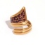 Picture of 1 Piece Vacuum Plating Stylish Exquisite 18K Gold Plated 304 Stainless Steel Open Leopard Print Rings For Women Gift