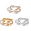 Picture of 1 Piece Vacuum Plating Stylish Exquisite Multicolor 304 Stainless Steel Open Rings For Women Gift 18.5mm(US size 8.5)