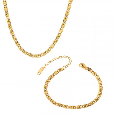 1 Piece Multicolor Necklace, 304 Stainless Steel For Women, Retro Exquisite Gift, Vacuum Plating