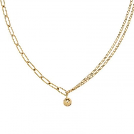 Picture of Wholesale Pendant Charm Necklace, 18K Gold Plated 304 Stainless Steel Women's Vacuum Plating Exquisite Stylish Gift Jewelry For Retailer, 1 Piece