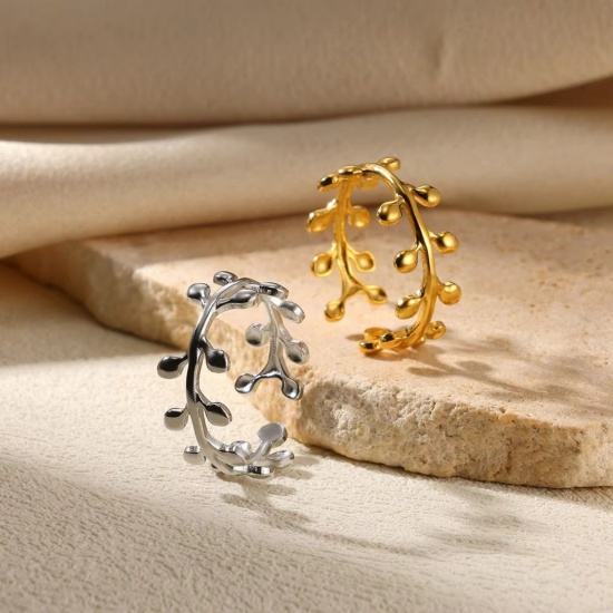 Изображение 1 Piece Vacuum Plating Dainty Stylish 304 Stainless Steel Open Rings For Women Gift