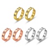 1 Pair Stylish Exquisite 304 Stainless Steel & Rhinestone Hoop Earrings For Women Gift 20mm Dia. の画像