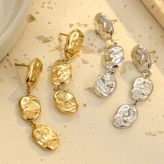 Picture of Wholesale Stylish Dainty Earrings, 18K Gold Plated 304 Stainless Steel, Women's Vacuum Plating Gift Jewelry Supply