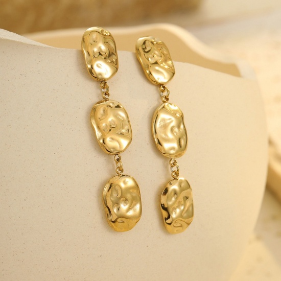Picture of Wholesale Stylish Dainty Earrings, 18K Gold Plated 304 Stainless Steel, Women's Vacuum Plating Gift Jewelry Supply